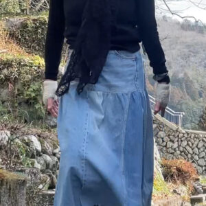 オーダーありがとう(≧∀≦)デニムリメイクでオトナティアードスカート#ジーンズリメイク