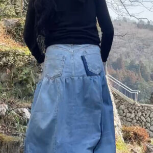 オーダーありがとう(≧∀≦)デニムリメイクでオトナティアードスカート#ジーンズリメイク