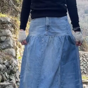 オーダーありがとう(≧∀≦)デニムリメイクでオトナティアードスカート#ジーンズリメイク