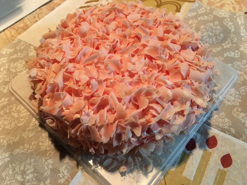 桜の季節の花びらチーズケーキ