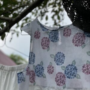 百均あじさい柄てぬぐいと一回しか履かなかったペチパンツで涼しい部屋着