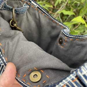 オーダーいただいたヒッコリーストライプのショルダーバッグ