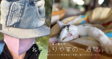 デニムリメイク＆着物リメイクと草木染め〜猫と暮らす2025.10.25