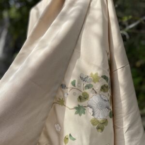 訪問着をリメイクしてさっと羽織れるショートコートに