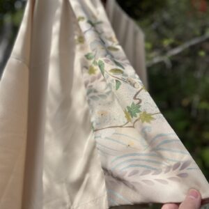 訪問着をリメイクしてさっと羽織れるショートコートに