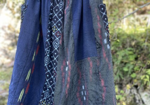 古布つぎハギギャザースカート