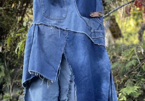 デニムリメイク変形ティアードスカート#ジーンズリメイク