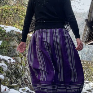 甘さ控えめ大人のバルーンスカート銘仙着物リメイク#着物リメイク