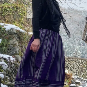 甘さ控えめ大人のバルーンスカート銘仙着物リメイク#着物リメイク