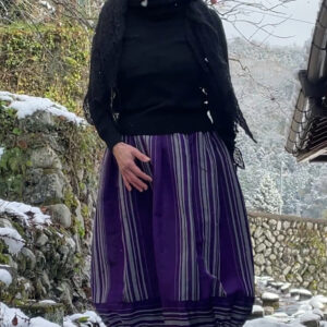 甘さ控えめ大人のバルーンスカート銘仙着物リメイク#着物リメイク