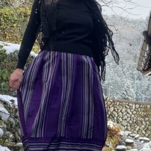 甘さ控えめ大人のバルーンスカート銘仙着物リメイク#着物リメイク