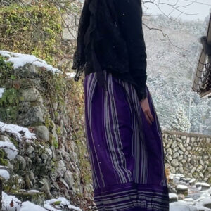 甘さ控えめ大人のバルーンスカート銘仙着物リメイク#着物リメイク