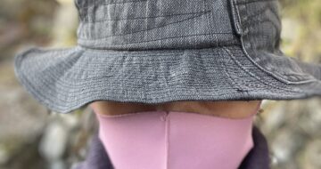 ブラックデニムの大人めサファリハット#デニムリメイク