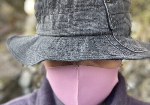 ブラックデニムの大人めサファリハット#デニムリメイク