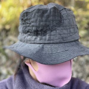 ブラックデニムの大人めサファリハット#デニムリメイク