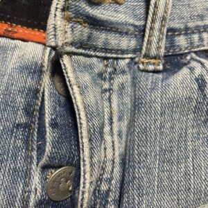 ジーンズ2本+α合体リメイクミッキーマウスデニムフレアスカート