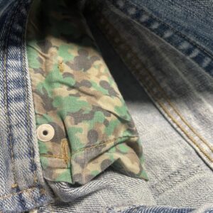 ジーンズ2本+α合体リメイクミッキーマウスデニムフレアスカート